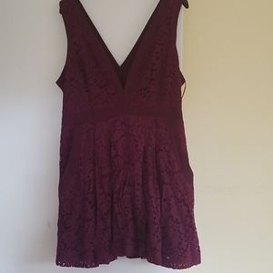 Free People Lace Mini Dress EUC